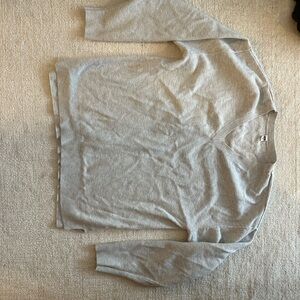 Uniqlo Gray V-Neck Sweater for Women